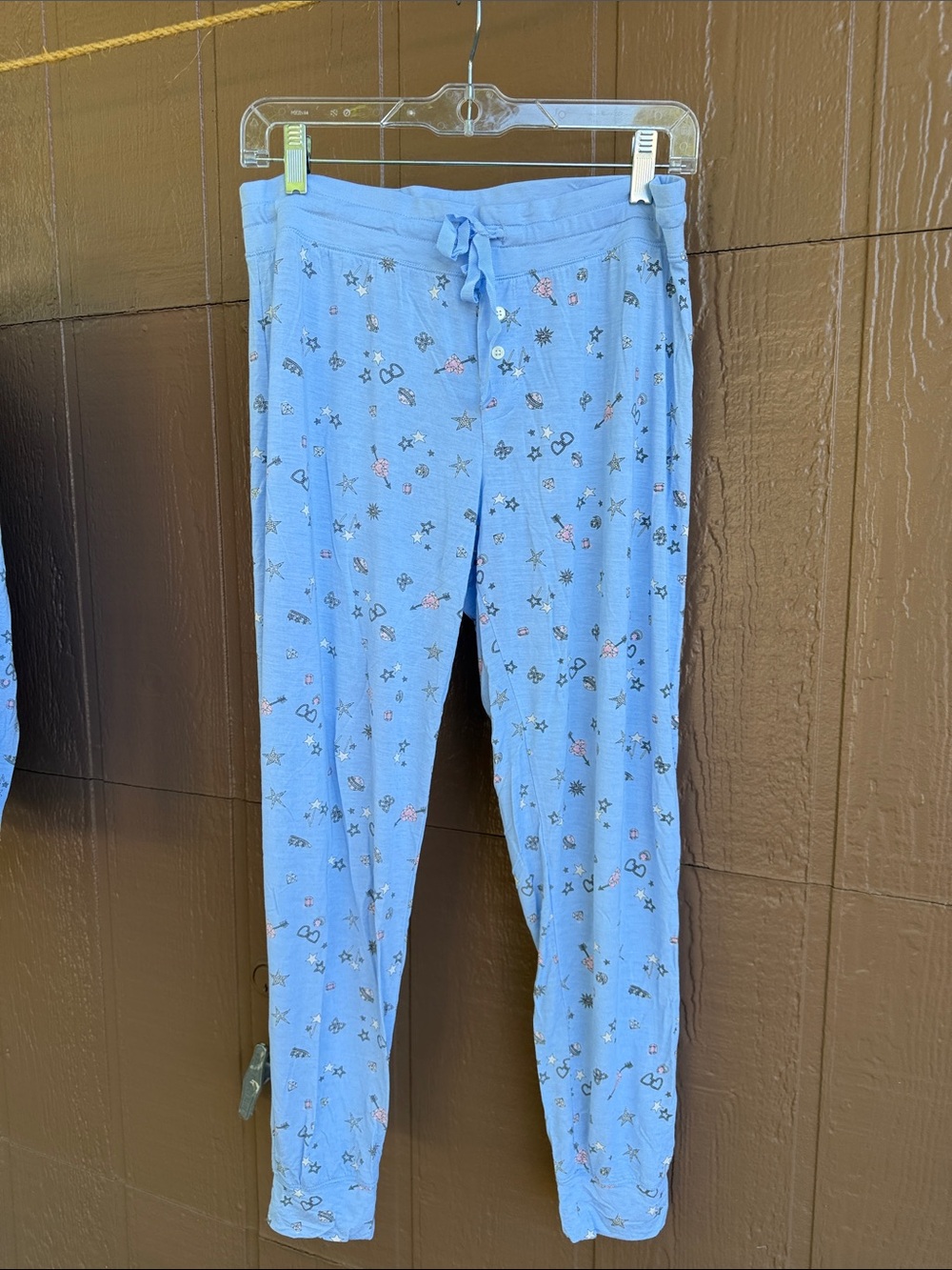 Women's Light Blue Star & Butterfly Pajama Set - Picture 5 of 8